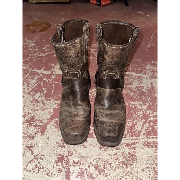 Vintage Frye 87402 Brown Leather Harness Boots Men\'s Size 11 M Made in USA main image 8